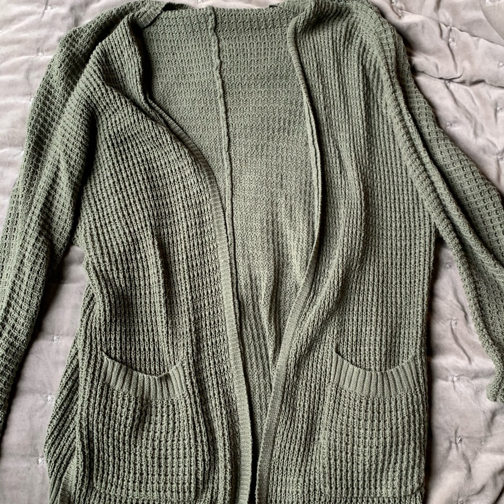 Green cardigan